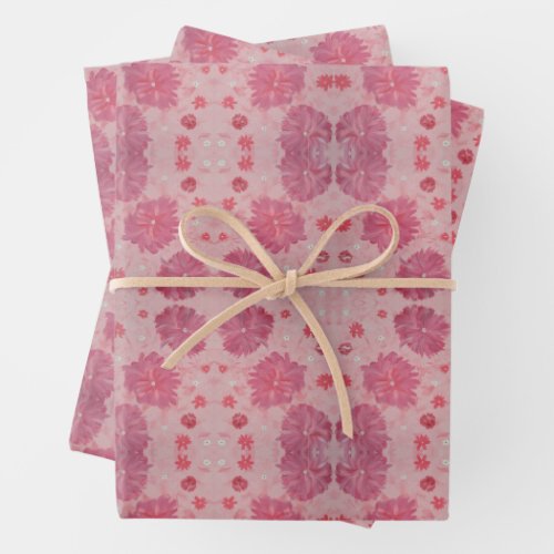 Pink Peonies Floral Wrapping Paper