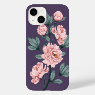 Pink Peonies Flowers Floral Watercolour Case-Mate iPhone 14 Case
