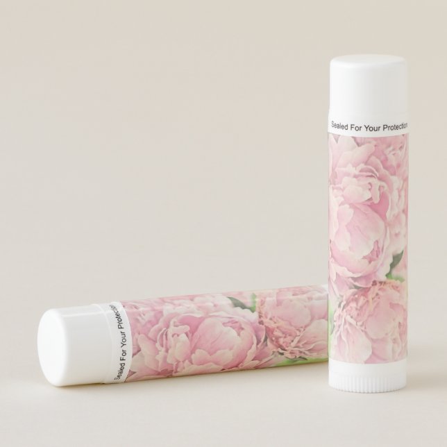 Pink Peonies Lip Balm (Front)