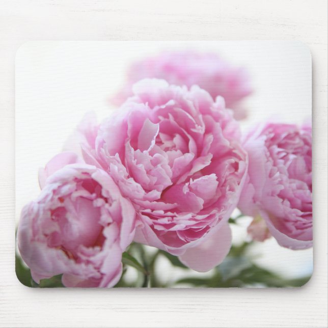pink peonies mousepad (Front)