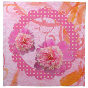 Pink Peonies Napkin