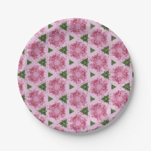 Pink Peonies Paper Plates