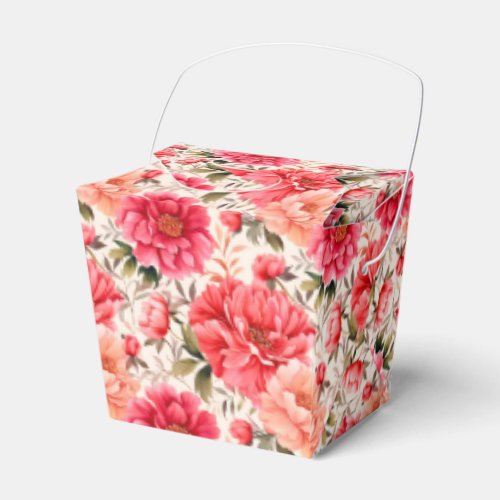 Pink Peonies Party Treat Box