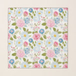 Pink Peonies Pattern  Scarf