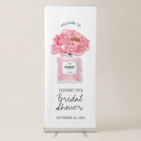 Pink Peonies Perfume Floral Bridal Shower Welcome