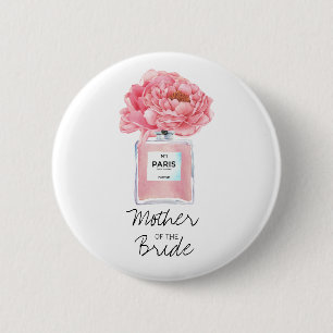 Pink Peonies & Perfume Mother of the Bride Button