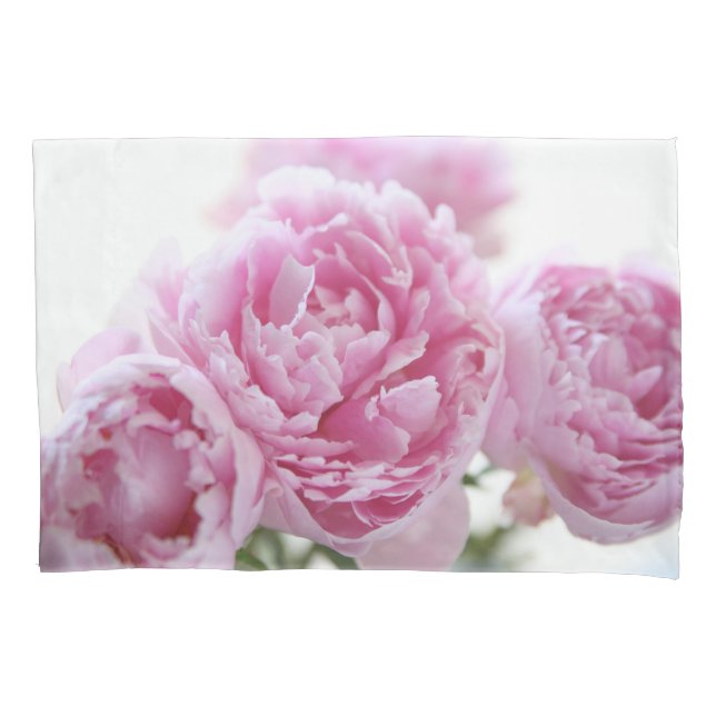 Pink peonies pillow case (Front)