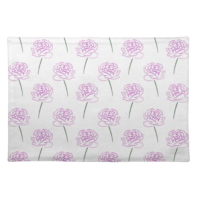 pink peonies placemat (Front)