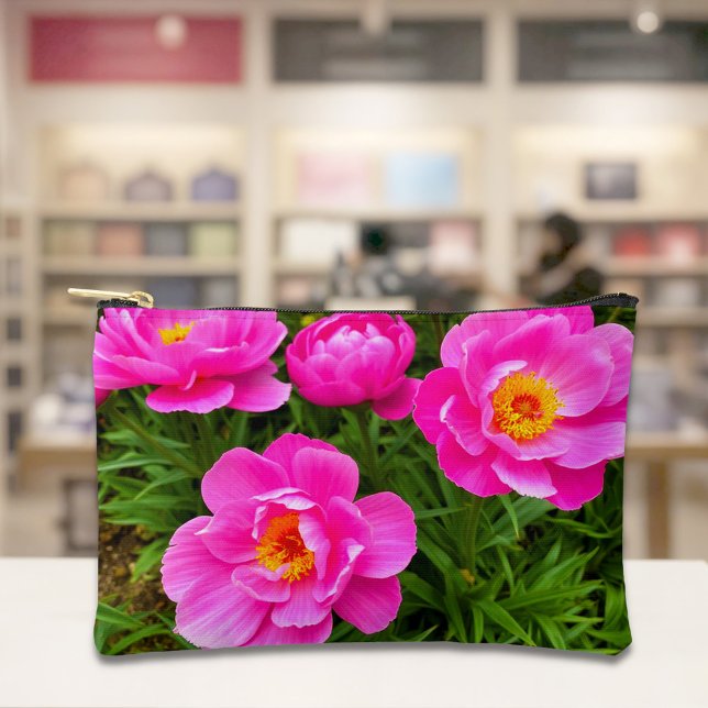 Pink Peonies Pouch (Pouch with pink peonies)