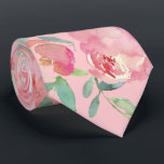 Pink Peonies Roses Floral Neck Tie<br><div class="desc">Pink Poenies Flowers Beautiful Flowers Floral Roses Neck Tie. Great for formal occasions and weddings!</div>