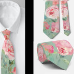 Pink Peonies Roses Green Greenery Floral Neck Tie<br><div class="desc">Pink Poenies Flowers Beautiful Flowers Floral Roses Neck Tie. Great for formal occasions and weddings!</div>