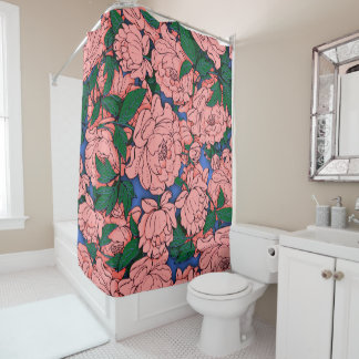 Pink Peonies Shower Curtain