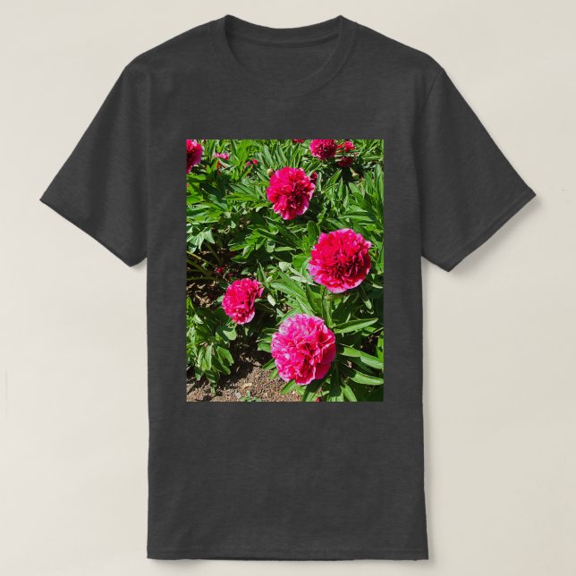 Pink Peonies T-Shirt (Design Front)