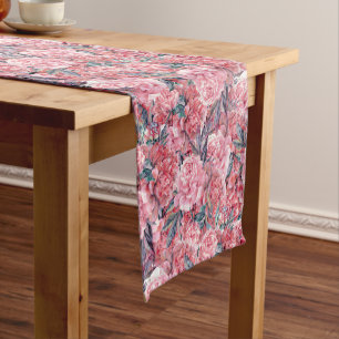 Pink Peonies Table Runner