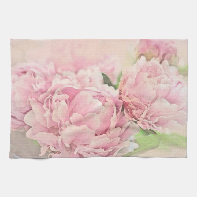 Pink Peonies Towel (Horizontal)