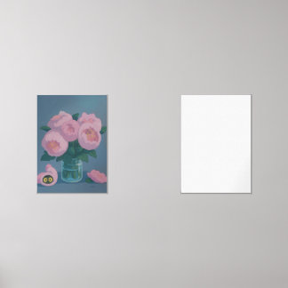 Pink Peonies with Hidden Cat Eyes Wall Art Sets