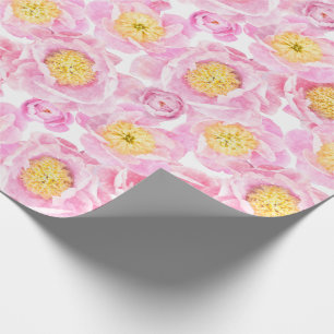 Pink Peonies Wrapping Paper
