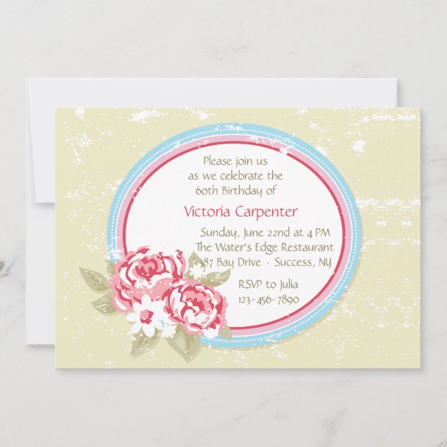 Pink Peony (1) Invitation (Front)