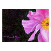 PINK PEONY Bat Mitzvah Thank You Card (Front Horizontal)