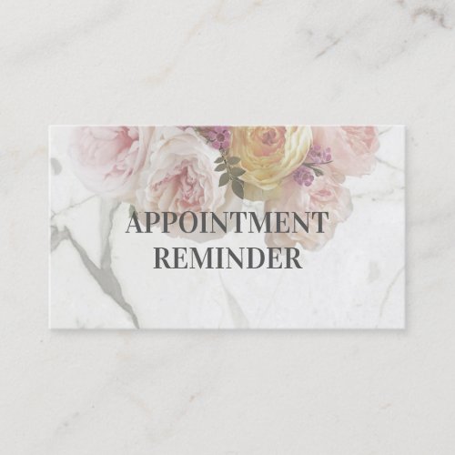 Pink Peony Beauty Boutique Next Visit Reminder Business Card