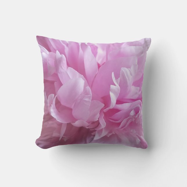 Pink Peony Beauty Outdoor Pillow (Front)