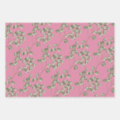Pink Peony Birthday Wrapping Paper Sheets (Front 3)