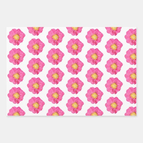 Pink Peony Botanical Flat Sheet Gift Wrapping Pape