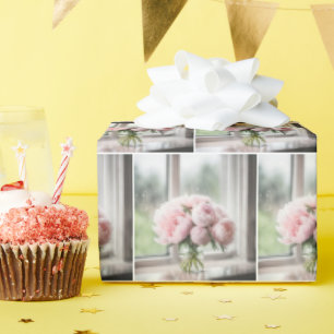 Pink Peony Bouquet Wrapping Paper