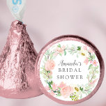 Pink Peony Bridal Hershey®'s Kisses®<br><div class="desc">Beautiful hand painted design featuring a beautiful watercolor pink peony wreath set on a white background.  Visit our shop to view our entire pink peonies bridal shower collection.</div>