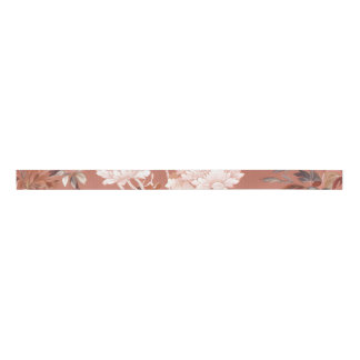 Pink Peony Chinoiserie Grosgrain Ribbon