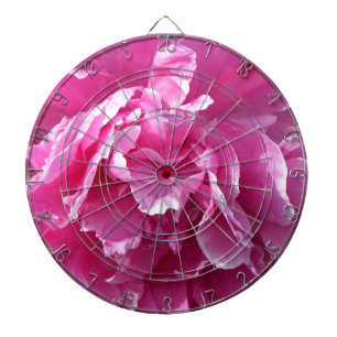 Pink Peony Dart Board