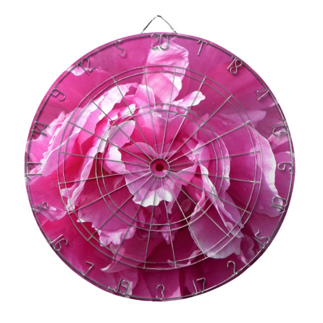 Pink Peony Dart Board (Front)