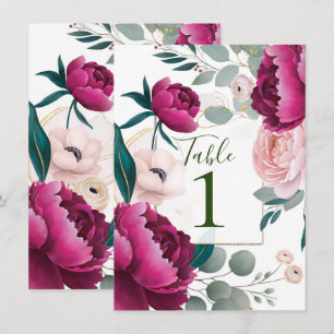 Pink Peony Eucalyptus Garden Floral Glam Wedding  Invitation