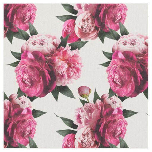 Pink Peony Fabric