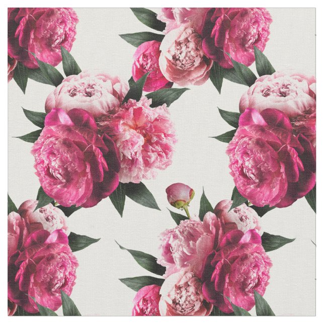 Pink Peony Fabric (Close Up)
