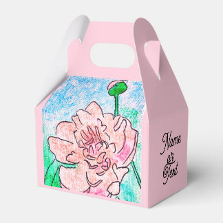 Pink Peony Favor Box