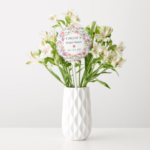 Pink Peony Floral Bridal Shower Balloon