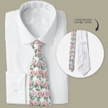 Pink Peony Floral Groomsmen  Neck Tie<br><div class="desc">Introducing the "Pink Peony" groomsman necktie, a thoughtful choice for your wedding party. This tie exudes elegance and charm, perfectly suited for your garden-themed celebration. The serene sage green and soft pink hues blend seamlessly, evoking the tranquility of nature and the delicate allure of blooming peonies. Beyond its stylish appearance,...</div>
