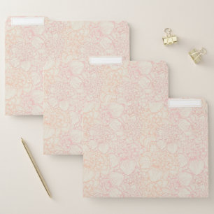 Pink Peony Floral Pattern File Folder