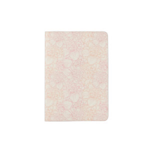 Pink Peony Floral Pattern Passport Holder