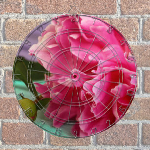 Pink Peony Floral Photgraphy Dart Board