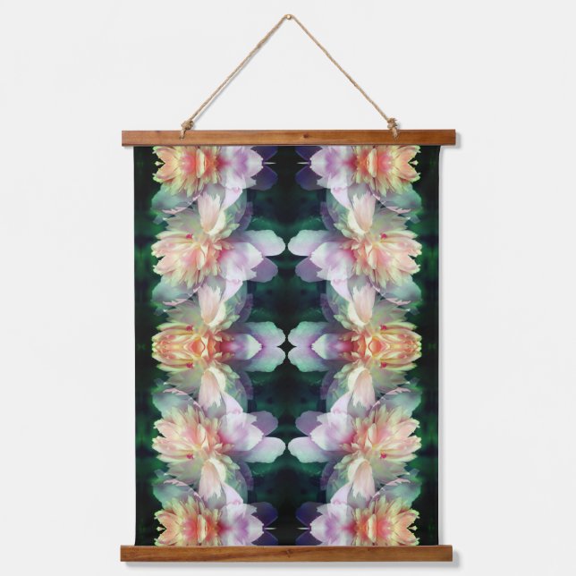 Pink Peony Flower Abstract            Hanging Tapestry (Front)