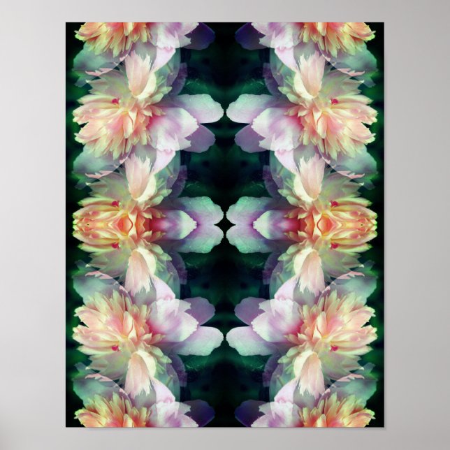 Pink Peony Flower Abstract             Poster (Front)