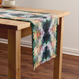 Pink Peony Flower Abstract                   Short Table Runner