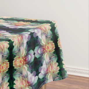 Pink Peony Flower Abstract Tablecloth