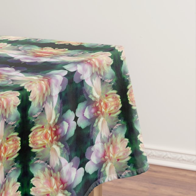 Pink Peony Flower Abstract                  Tablecloth (In Situ)