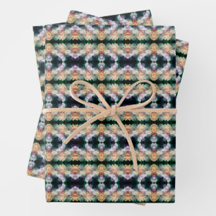 Pink Peony Flower Abstract Wrapping Paper Sheets