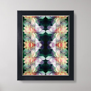 Pink Peony Flower Art Framed Art