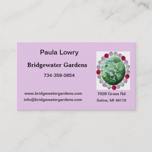 Customizable Pink Peony Flower Business Card