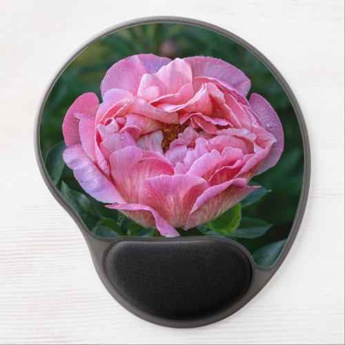 Pink Peony Flower Canadian Photography Gel Mouse Pad
